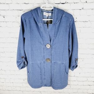 NEON BUDDHA | Timeless 2-button hooded roll sleeve casual jacket